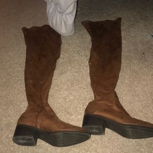 Knee high brown boots